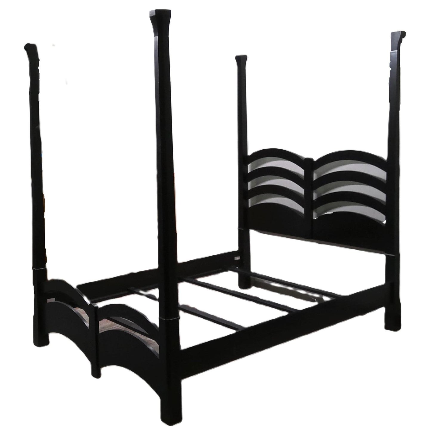 Black Queen Wood Bed Frame