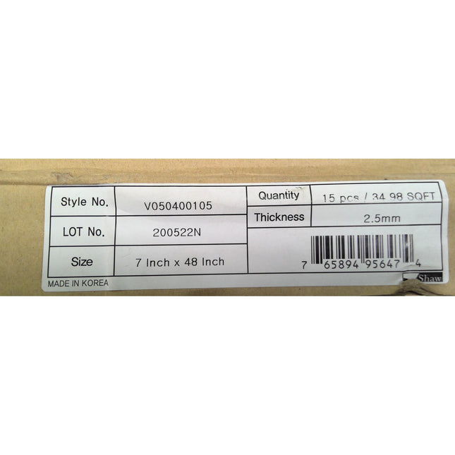 279 Square Feet of Vinyl Flooring (8 Boxes)