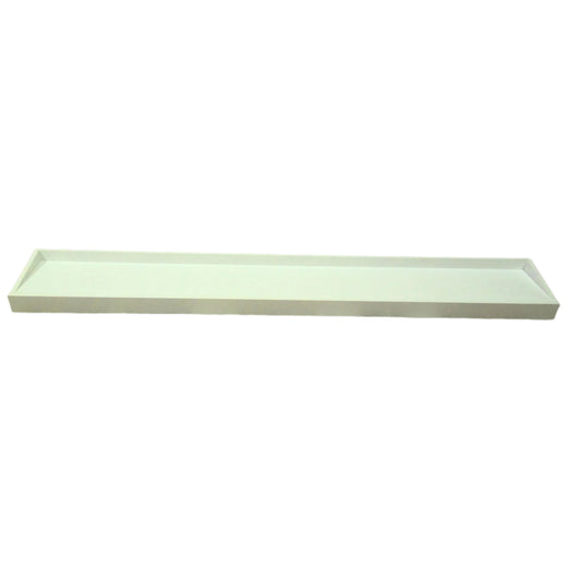 72" Floating White Wall Shelf
