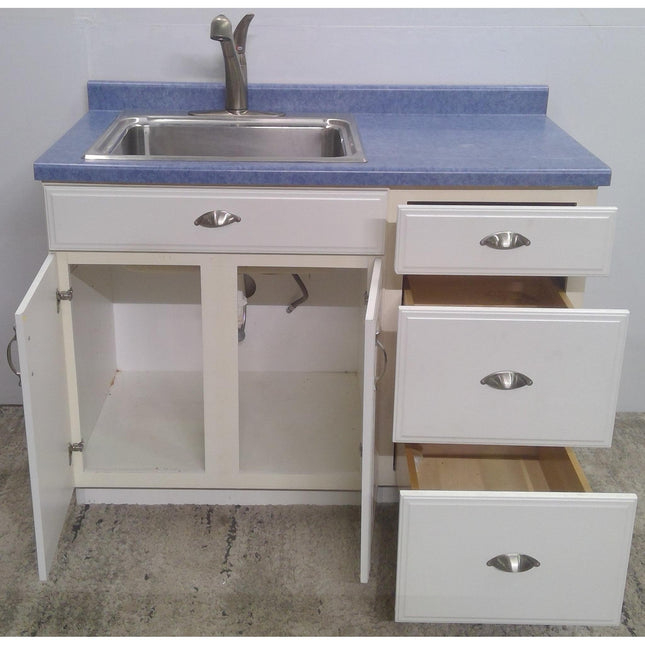 49" Sink Cabinet with Stainless Steel Sink and Faucet