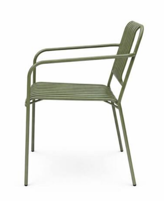 3-Piece Green Weather-Resistant Metal Patio Conversation Set with Round Side Table and 2 Chairs