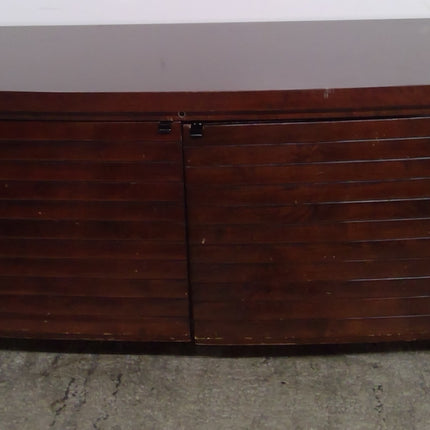 84.5" Dark Brown Wood Media Console