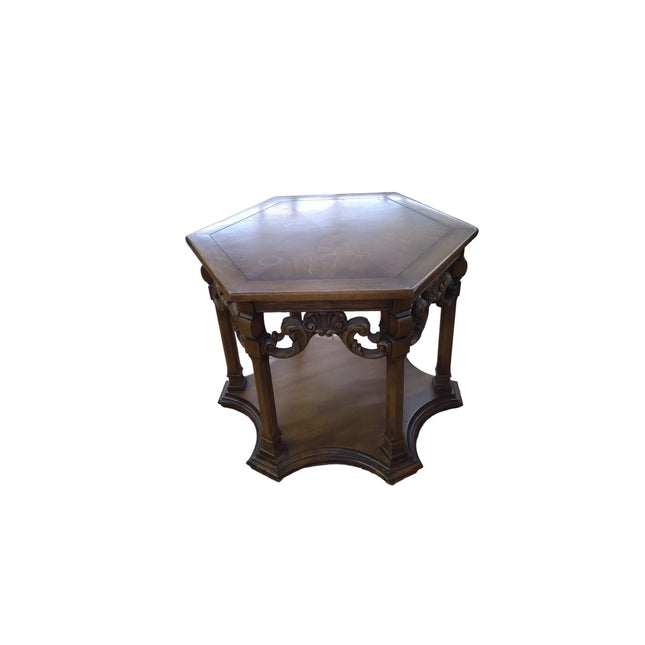 Octagon Wooden End Table
