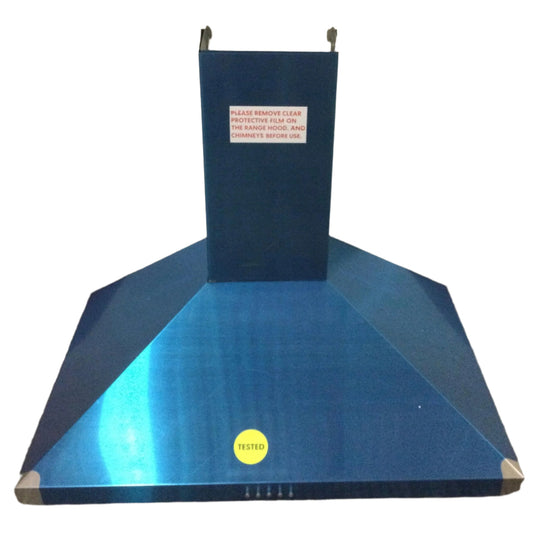 30” Wall-Mount Blue Stainless-Steel Range Hood