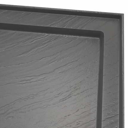 32-in W x 60-in L Right Stone Texture Gray Rectangle Single Shower Pan Base