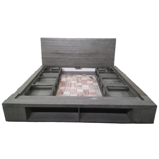 King Bed Frame with Drawers