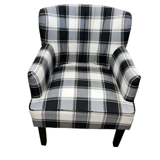 Black and White Checkered Armchair