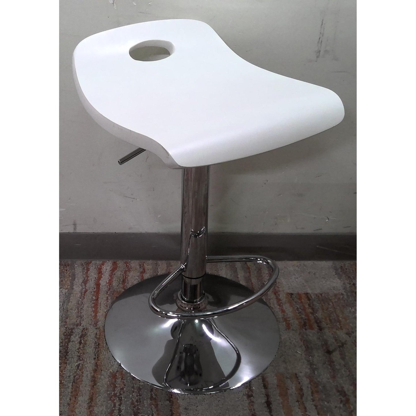White and Chrome Barstool