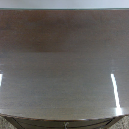 Dark Wood 3-Drawer Nightstand