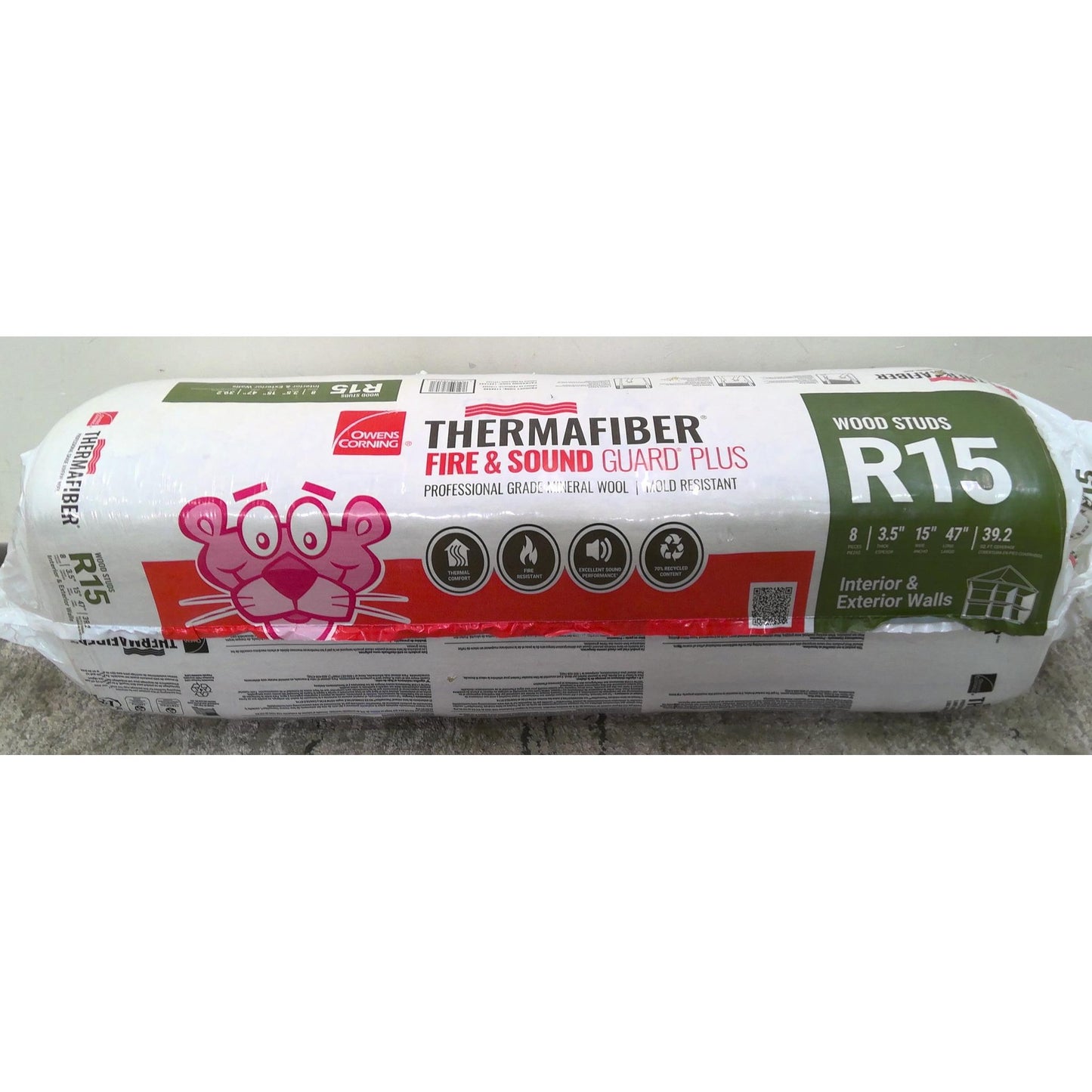 Owens Corning R-15 Thermafiber Fire and Sound Guard Plus Mineral Wool Insulation Batt