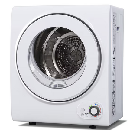 850W Front Load Stainless Steel Compact 1.5-cu ft Portable Vented Electric Dryer