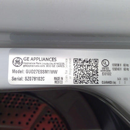 GE Unitized Spacemaker 3.8 cu. ft. Capacity Washer with Stainless Steel Basket and 5.9 cu. ft. Capacity Electric Dryer