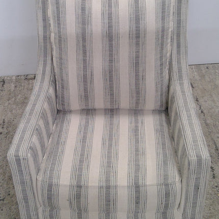 Striped Swivel Rocking Armchair