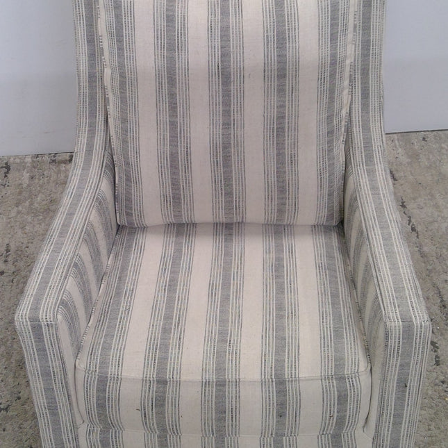Striped Swivel Rocking Armchair