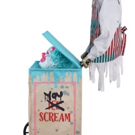 Haunted Living 6-ft Motion Activated Ice Scream Skeleton Animatronic