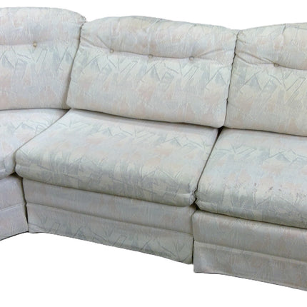 4-Piece L-Shaped Multicolor Pattern Sectional Sofa