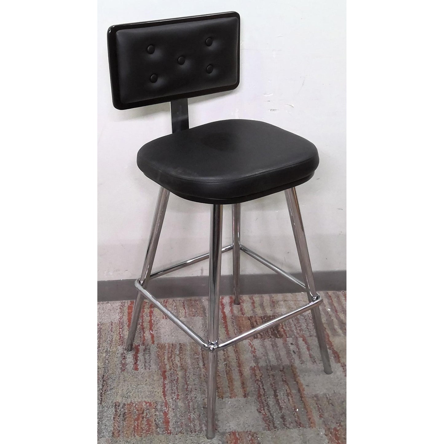 Black and Chrome Barstool