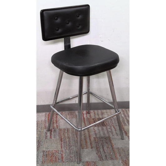 Black and Chrome Barstool