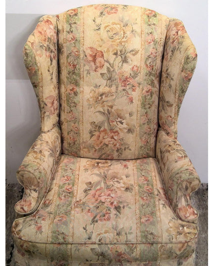 Floral Wingback Chair
