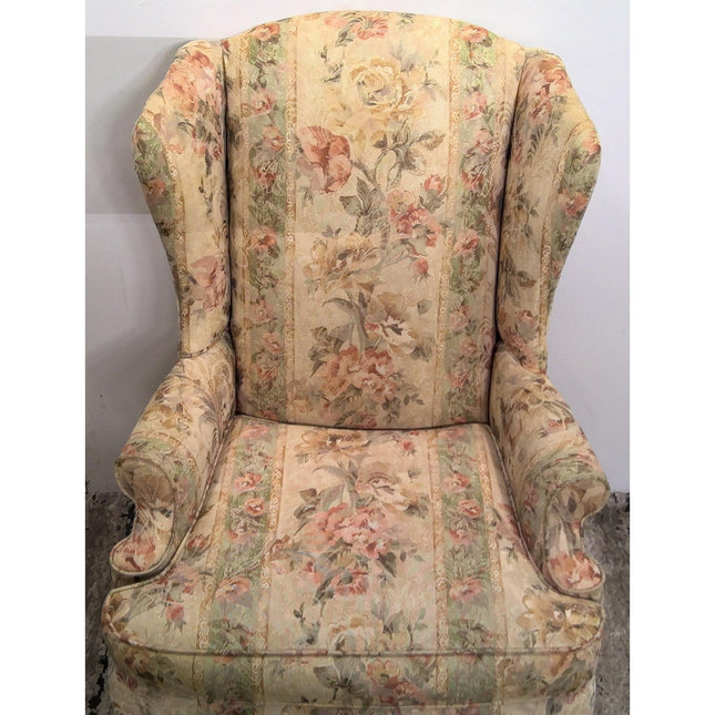 Floral Wingback Chair