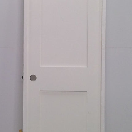 Prehung White Two Panel Interior Door 24X80 With Thick Frame