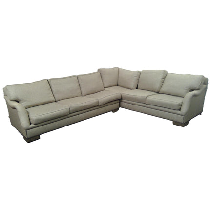 L-Shaped Tan Sectional Sofa