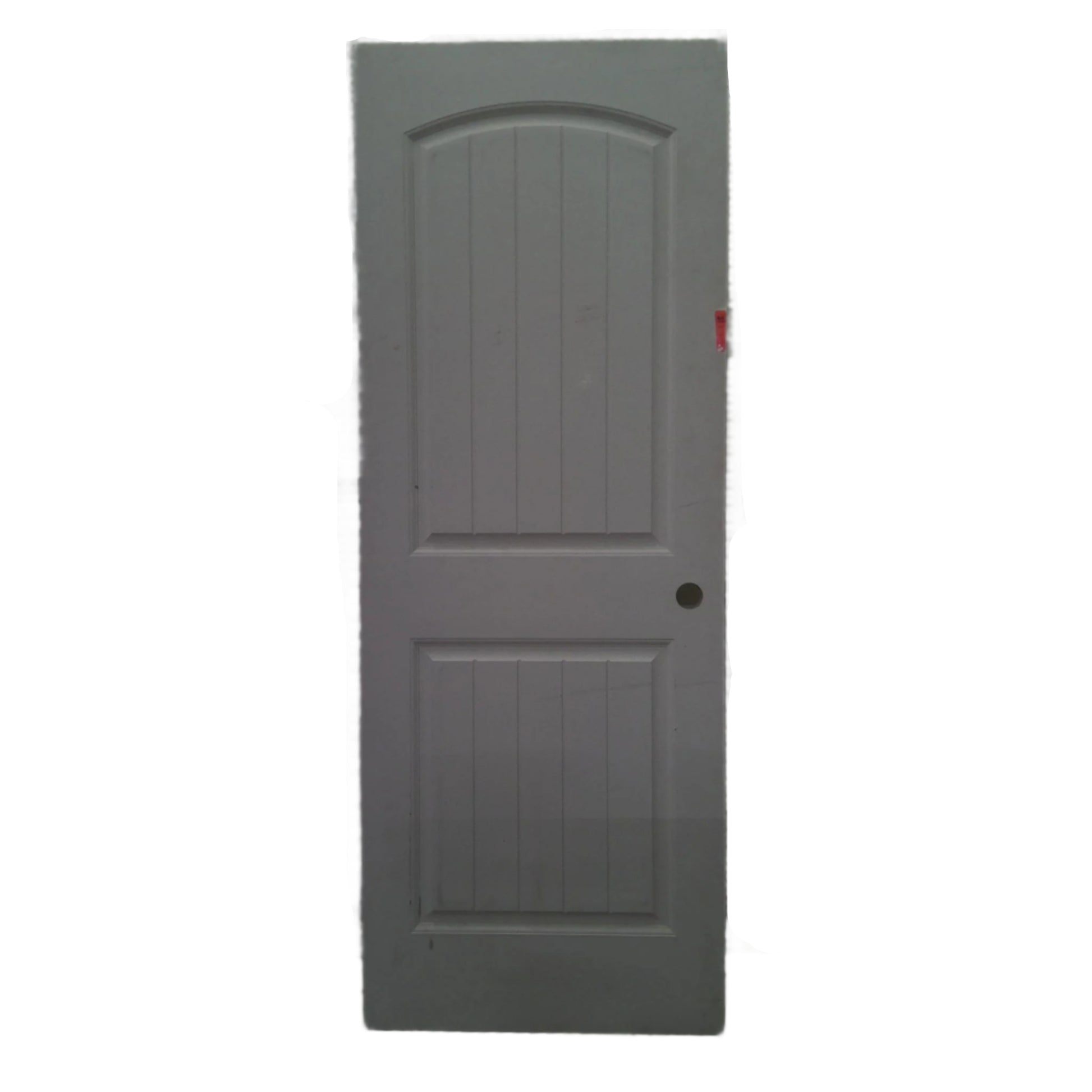 Secondhand White 2-Panel Hollow Core Door Slab, front