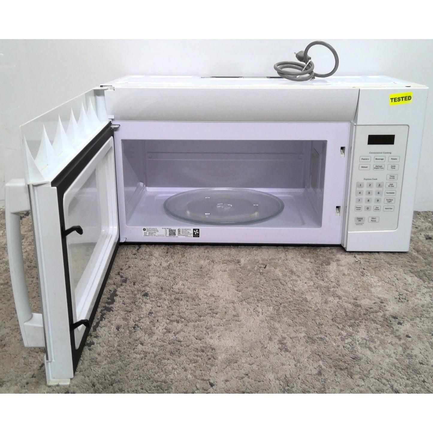 GE 1.6 cu. ft. Over-the-Range Microwave in White