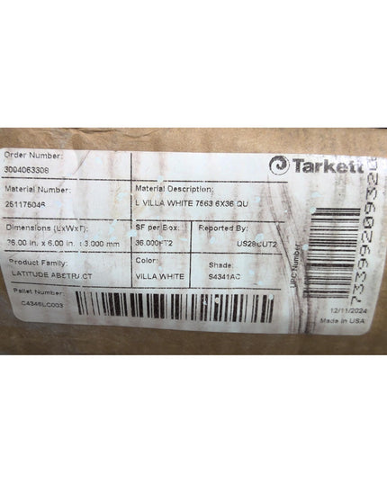 180 Square Feet of Villa White LVT Flooring (5 Boxes)