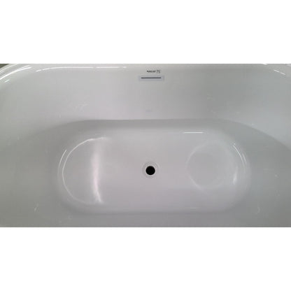 59" Vanity Art White Freestanding Bathtub