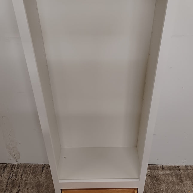 24" x 60" White Open Cabinet with 1 Drawer