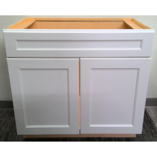 36" White Sink Base Cabinet