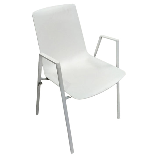 White Polypropylene Guest Chair, front left