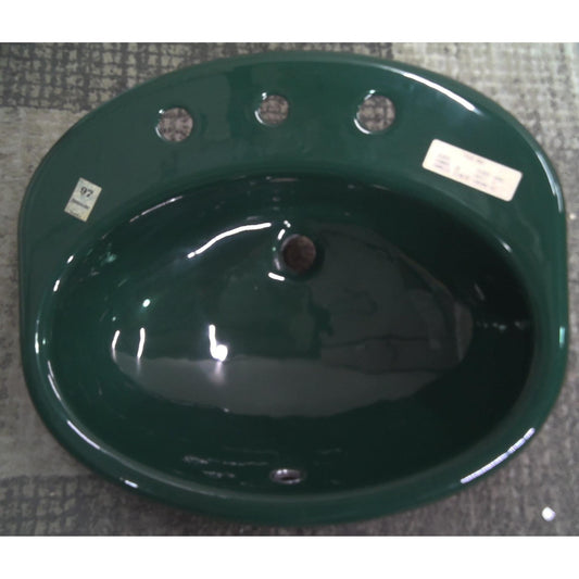 Green Cast Iron Drop In Sink