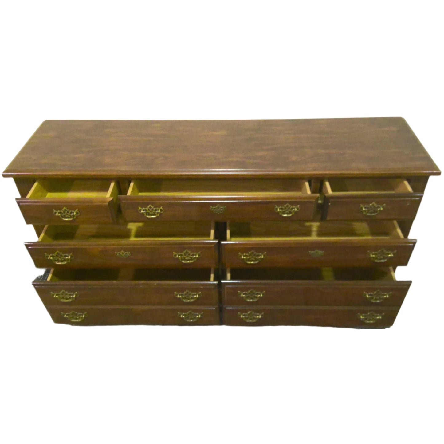 Mahogany Double Dresser with Mirror