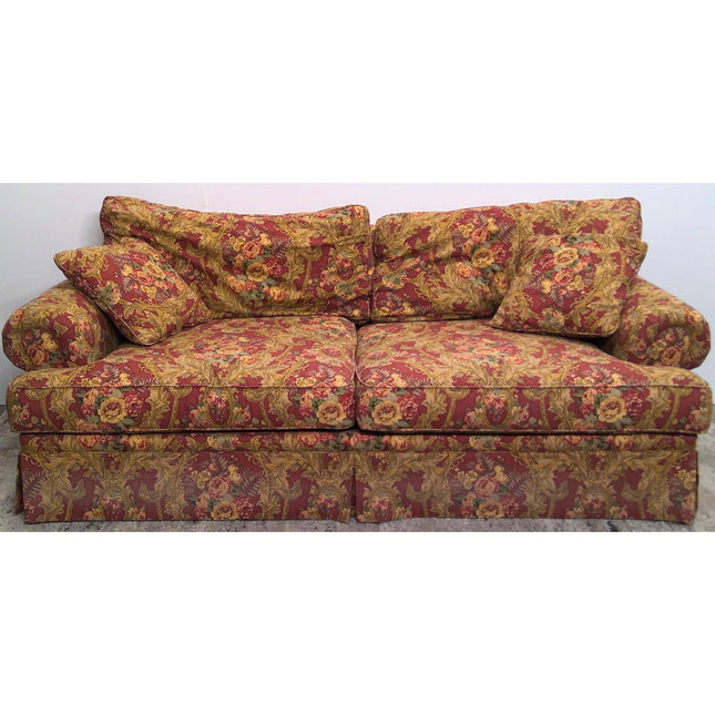 Red Floral Sofa