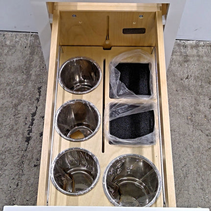 15" White Pullout Organizer Base Cabinet