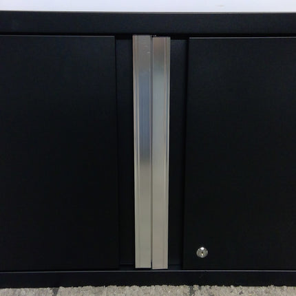 28" x 22" Black Steel Wall Cabinet