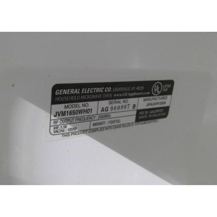GE Spacemaker White 1.6 Cu. Ft. Over the Range Microwave Oven (Added 07/25/2026)