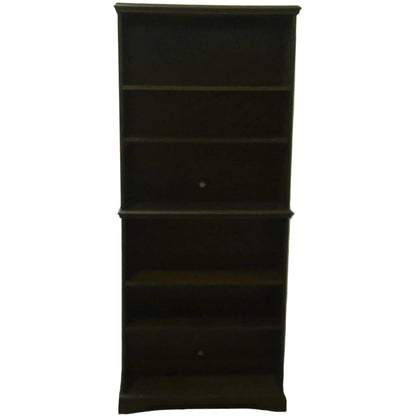 85" Espresso 2-Piece Bookcase
