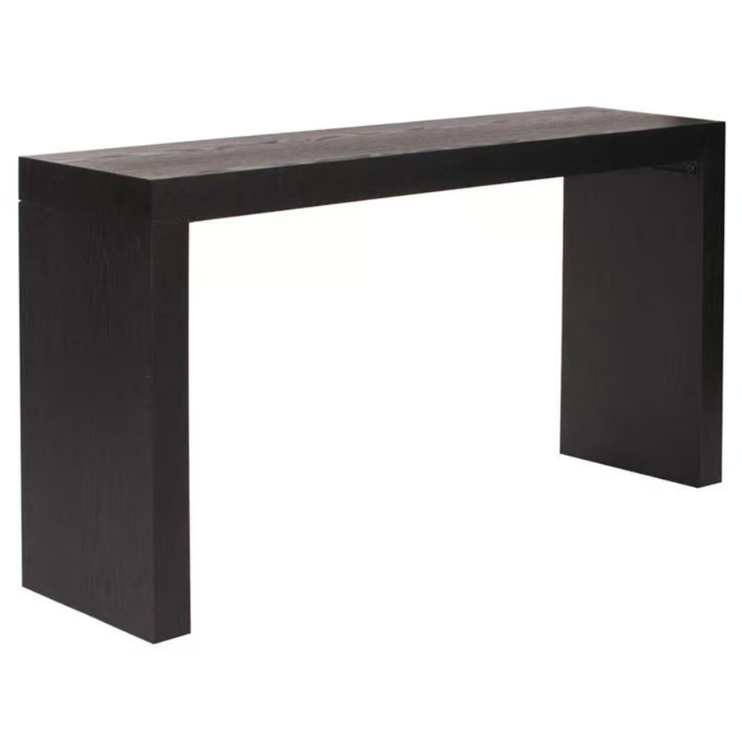 58" Howard Elliott Rectangular Wood Black Console Table