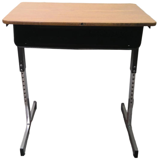 Height-Adjustable Open-Front School Desk, front of desk