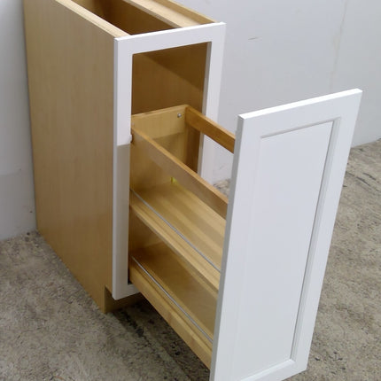 12" White Pullout Organizer Base Cabinet