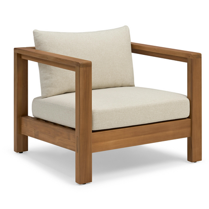 34.5" Portside Beige Outdoor Lounge Chair (Added 08/11/2026)