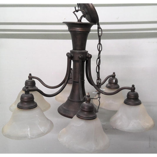 6-Light Bronze Chandelier
