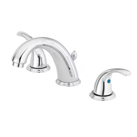 Chrome Coastal Widespread Bathroom Sink Faucet 8 in.