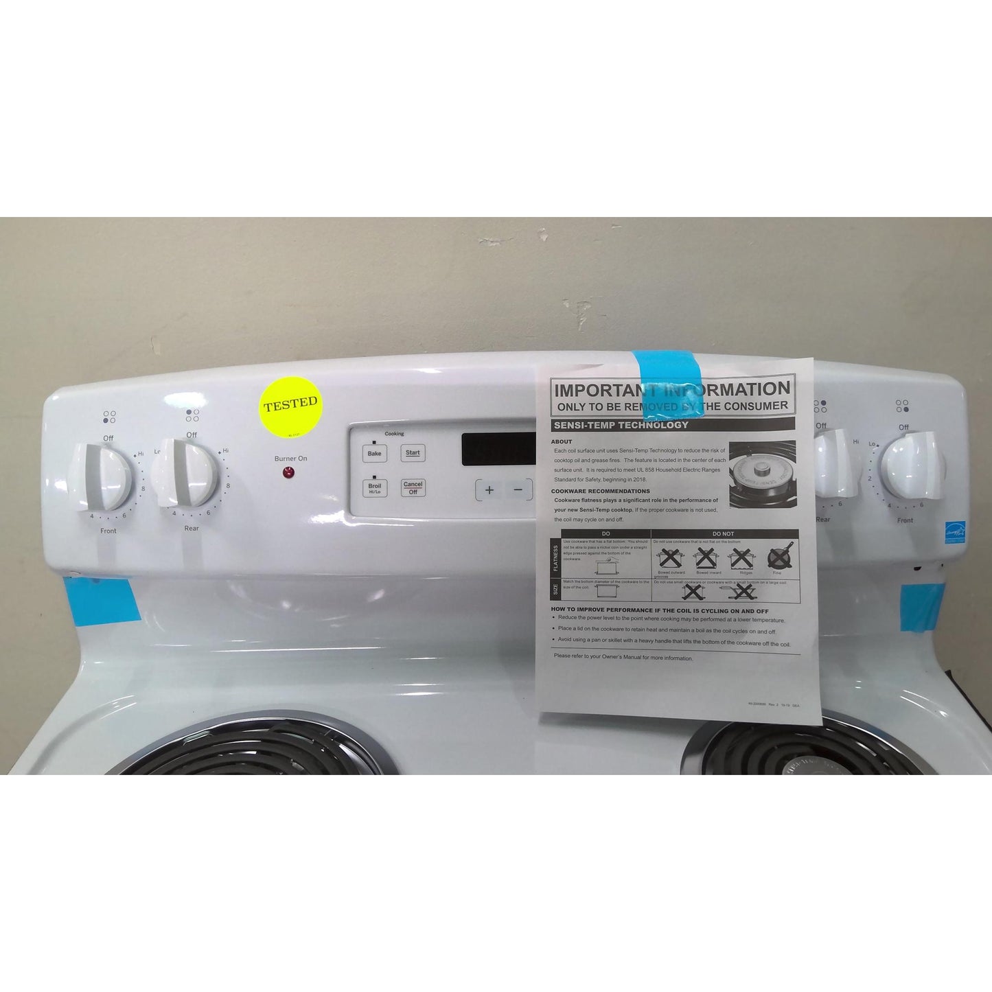 GE 30" Freestanding Electric Range