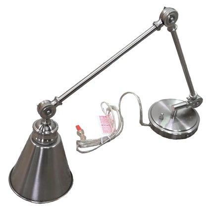 Chrome Wall Mount Adjustable Arm Lamp