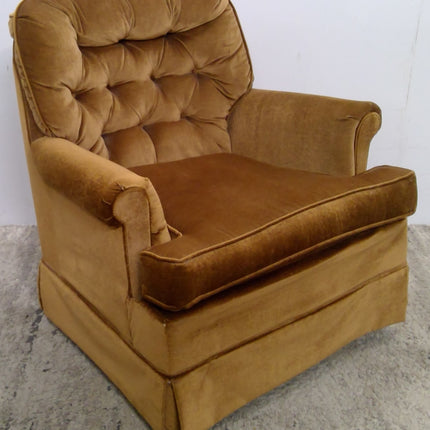 Brown Swivel Rocker Armchair