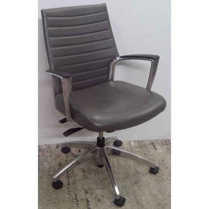 Gray Faux Leather Office Chair (Added 07/30/2026)